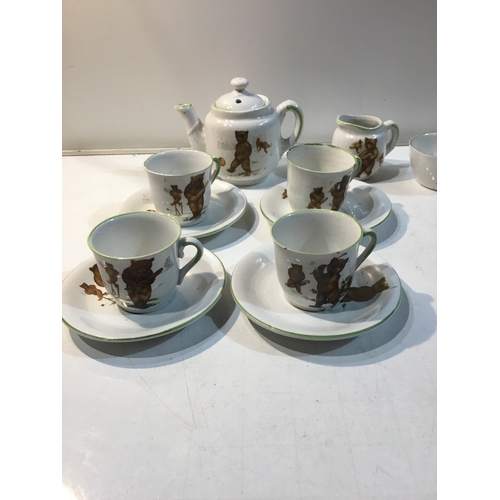 45 - Collectible old teddy bears miniaute tea set by E.P.G Empire works