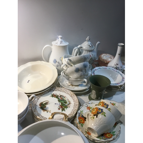 59 - Quanity of china includes - Royal Albert, Spode, 
 Wedgwood & more