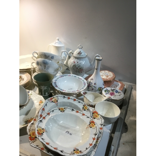 59 - Quanity of china includes - Royal Albert, Spode, 
 Wedgwood & more