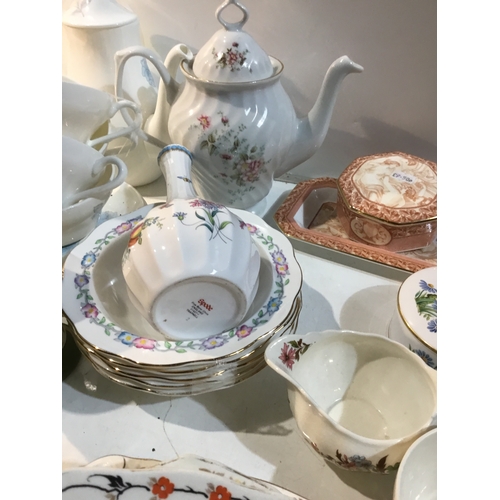 59 - Quanity of china includes - Royal Albert, Spode, 
 Wedgwood & more