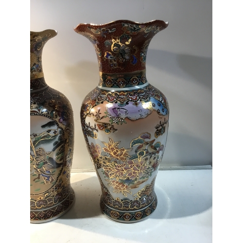 69 - Pair of Japanese Satsuma vases