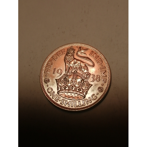 26A - COINS : 1938 shilling in extremely fine condition or better