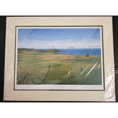 102A - Signed limited edition (441/1250) print of Turnberry Golf Course by Fraser Shaw.   Sealed. Size: 56 ... 