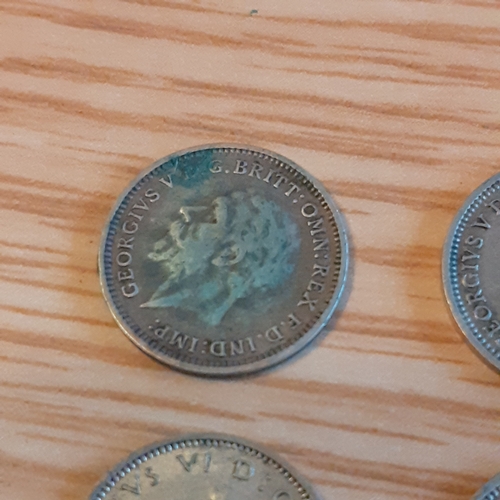 46A - 6 x threepence. 1931, 1935, 1941 plus 3x1940. Condition and detail shown in pictures