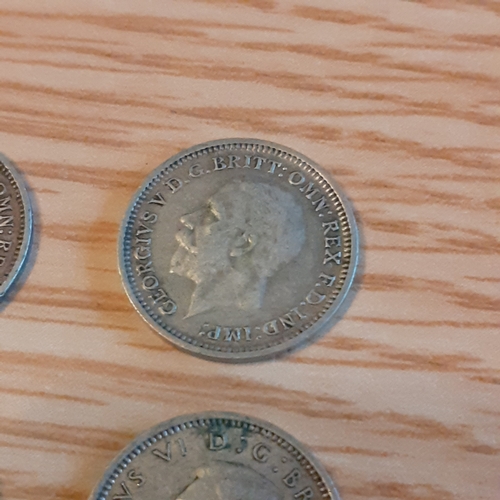 46A - 6 x threepence. 1931, 1935, 1941 plus 3x1940. Condition and detail shown in pictures