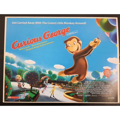 113A - 2 colour reproduction movie posters for ‘Curious George’ starring Will Ferrell, Drew Barrymore and D... 