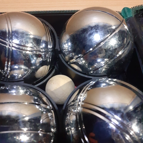 1 - Boules set in bag branded Hillington. With Jack and peg in overall good condition