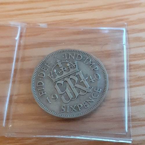 51A - 2 x sixpence, 1939-1940. Condition and detail shown in pictures