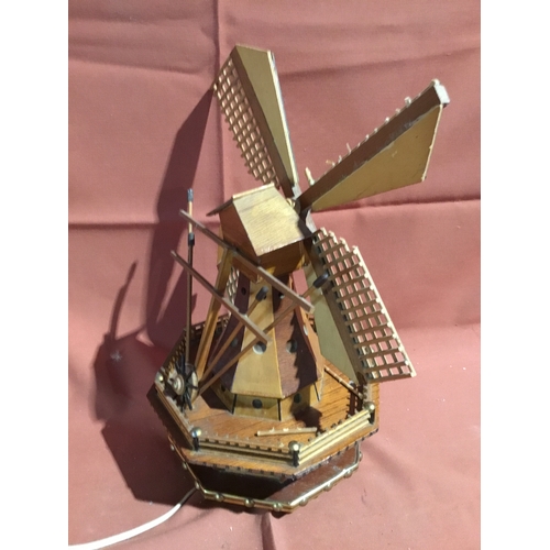 33 - Vintage wooden light up windmill