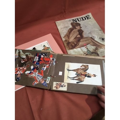 37 - Collectible books inc how to draw nude by Fritz Willis & snappy snaps scrap book of royal photos