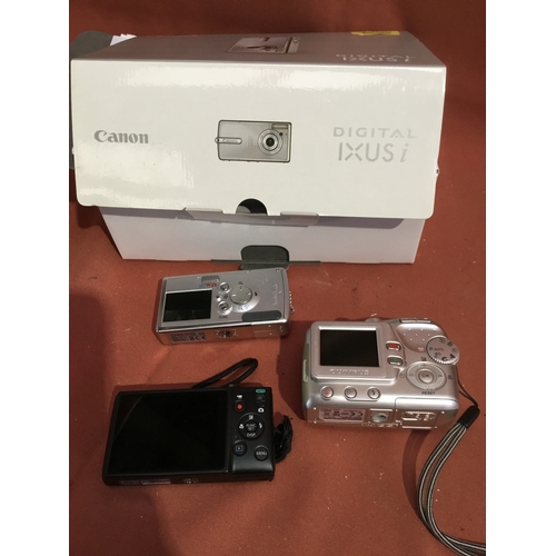 65 - Canon cameras inc Ixus I, PC-2018 & Olympus FE-115