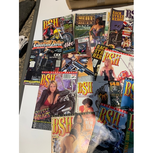 94 - Very very large amount of bikers magazines inc Outlaw biker, Iron horse & BSH - a lot are erotic adu... 