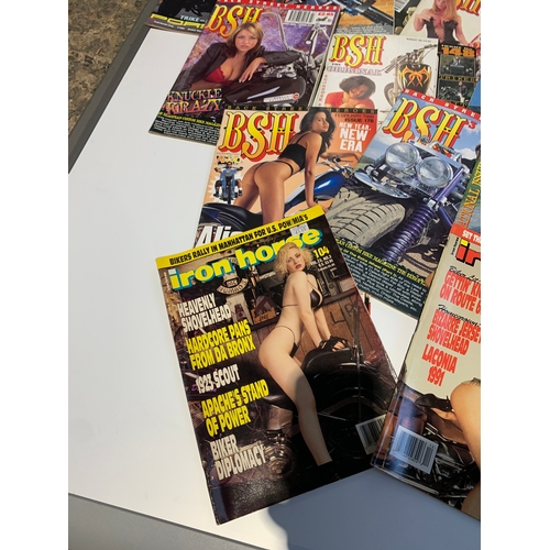 94 - Very very large amount of bikers magazines inc Outlaw biker, Iron horse & BSH - a lot are erotic adu... 