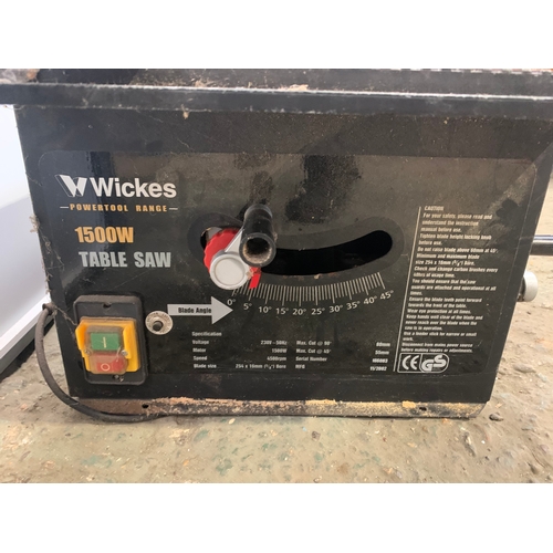 167 - Wickes 1500W electric table saw