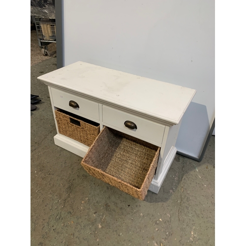 232 - Modern storage sideboard with woven under baskets - 75cm wide