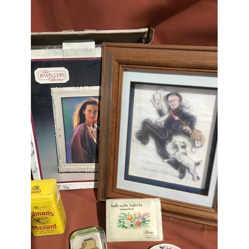 242 - Home ware lot inc various coasters, phot albums, silver plated photo frame, bath salt tablets & more