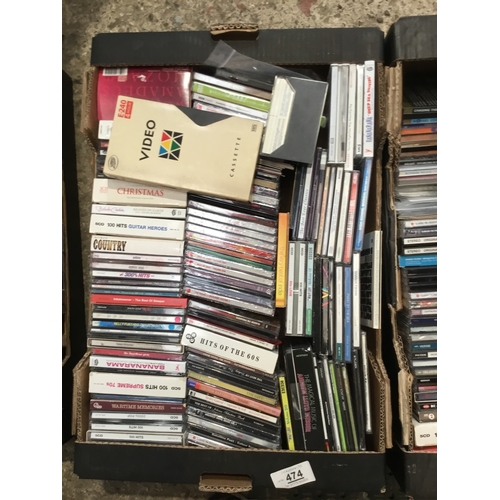 291 - 3 trays of mixed audio to inc cds, cassette tapes & DVDs - large mixed amount