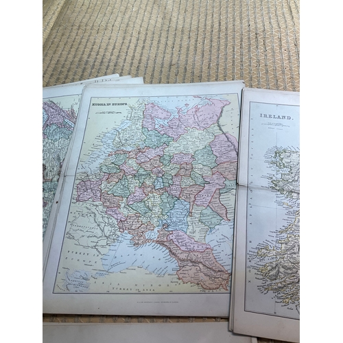 120B - 39 antique maps circa 1890