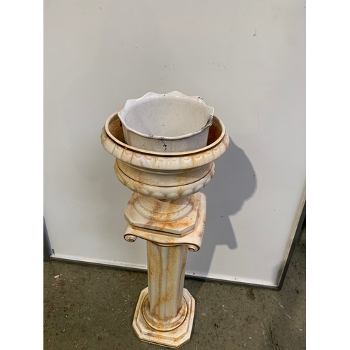 311 - Stylish 4ft tall jardiniere on column plinth