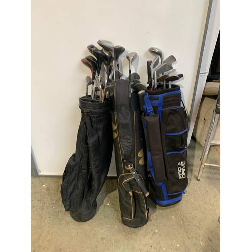 403 - Three Bags of Golf Clubs