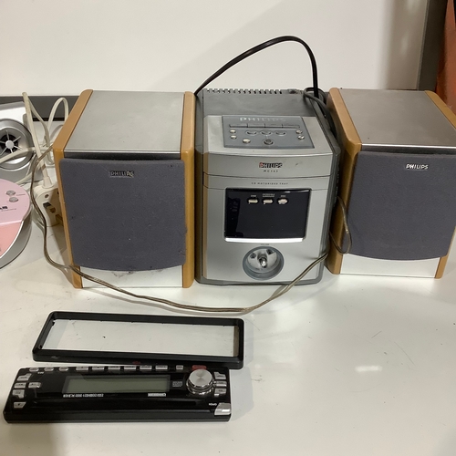 277 - Philips MC165 cd player & speakers plus more