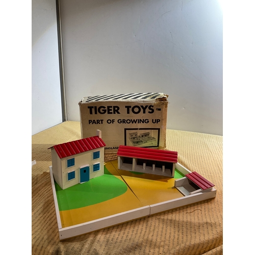 136 - Wooden farm by Tiger toys in original box