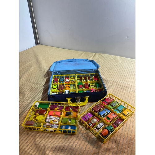 137 - Matchbox case with a selection of die cast matchbox vehicles