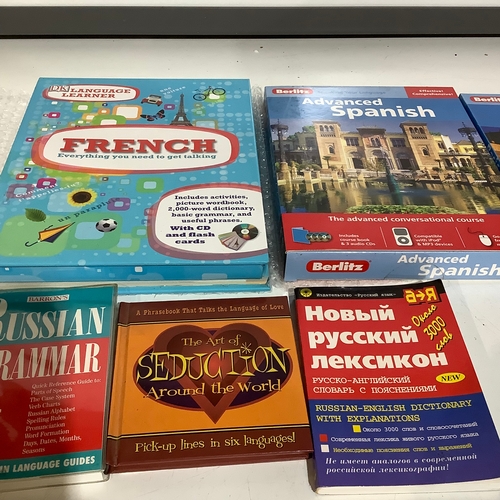 344 - Collection of language books  + CDs includes French Spanish plus more