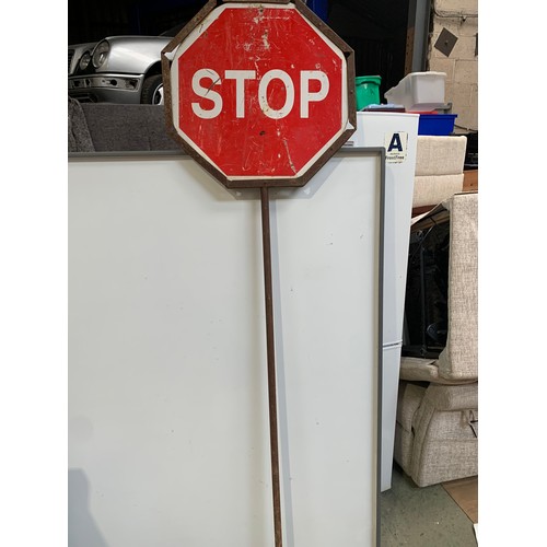 330 - Vintage Metal stop/go sign