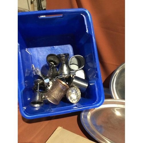 401 - Lot of Stainless Steel Kitchen Goods, Jugs Trophies etc