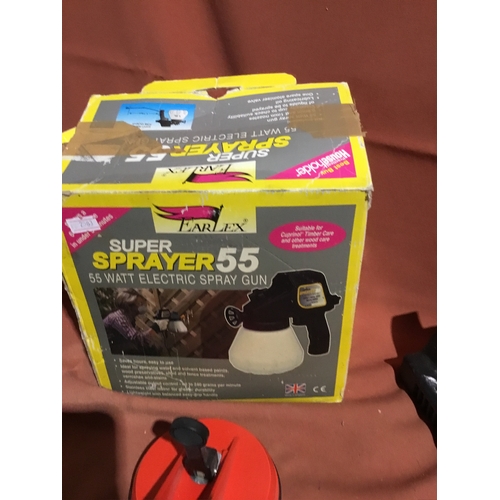 523 - Electric Spray Gun, Tile Cutter and Window Suction Cup