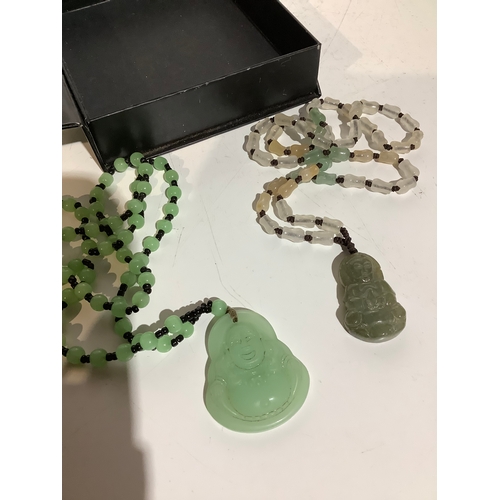 371 - Natural jade Buddha necklaces