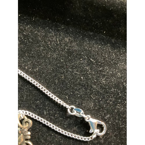 81 - 925 silver 30” chain with gothic style pendant