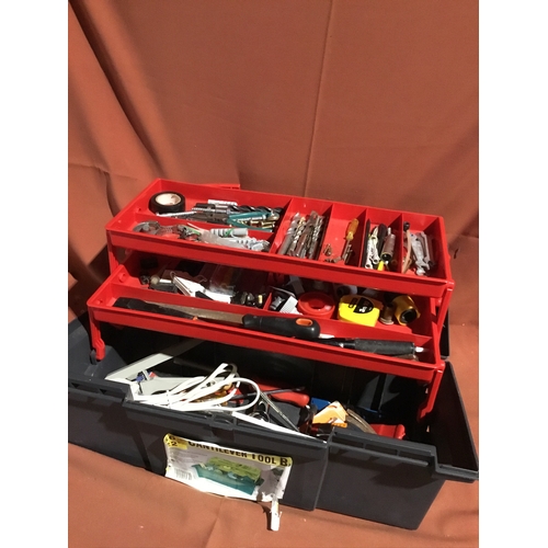 554 - Pair of Toolboxes with variety of bolts, screws and tools