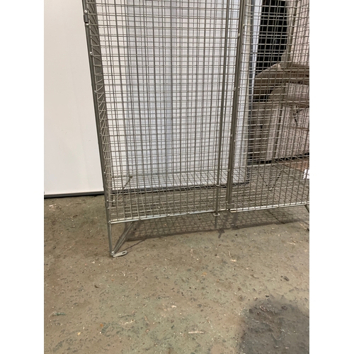 558 - Aluminium Locker Cage with Hairpin Legs