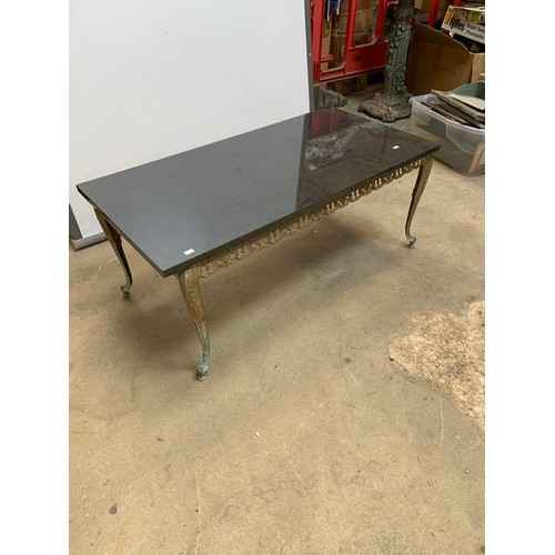 429 - Decorative Iron Coffee Table with Marble Top