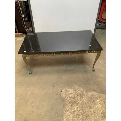 429 - Decorative Iron Coffee Table with Marble Top