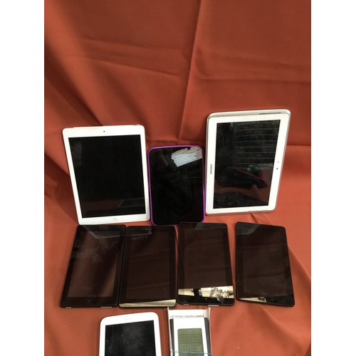 194 - Mixed electronic lot including sodoku, Samsung tablet, Amazon, Hudl, Samsung and Apple IPad as spare... 