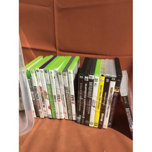 453 - Mixed tub of PC games inc DS & Xbox 360 games