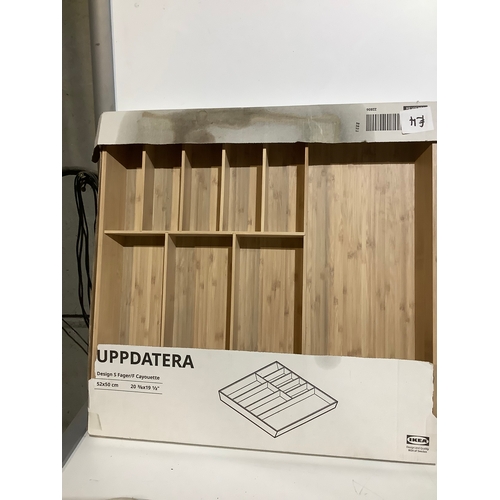 566 - Large wooden cutlery draw from ikea