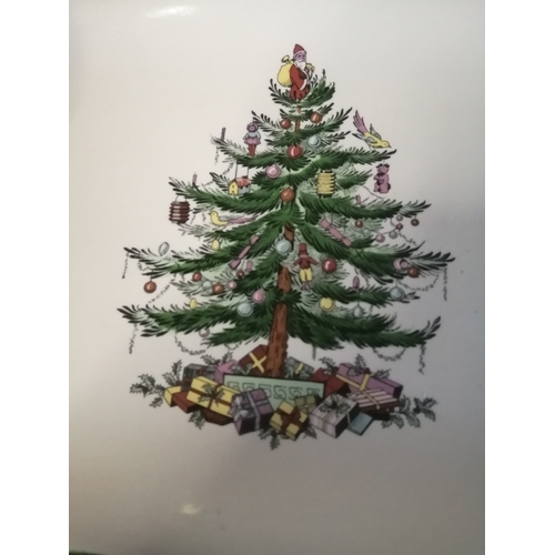 65A - 3 x Spode Christmas tree plates (12 x 7 inches)