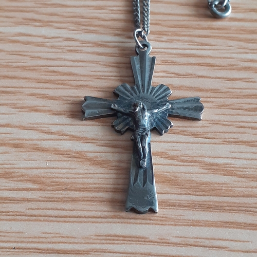 103A - Metal crucifix stamped to the rear with a circled 