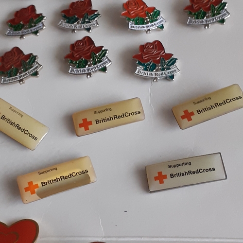 108A - Quantity of pin badges, comprising mainly of vintage and more modern British Red Cross pins and some... 