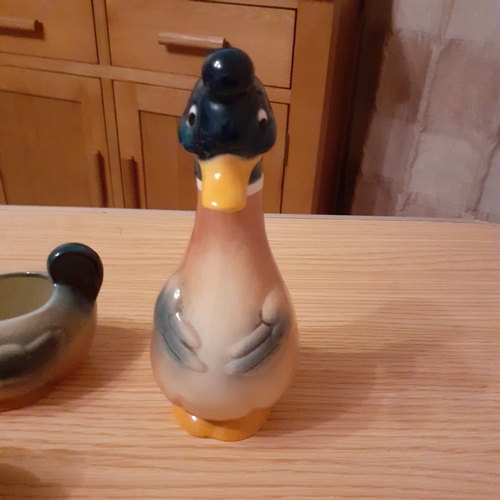 113A - Goebel Milk Jug and Vinegar/Dressing Pot with detachable duck head.