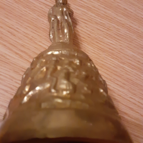 116A - 2 Brass Bells that are solid and heavy, weighing approx. a kilo combined. No clangers