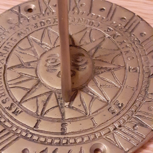 121A - Detailed Brass Sundial ornament. Approx. 5