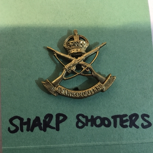 73 - “Sharpshooters” British Military Cap Badge