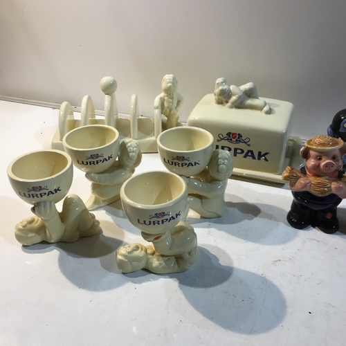 74 - Lurpak Butter Set, with Guinness Toucan and PEK Salt and Pepper Shakers