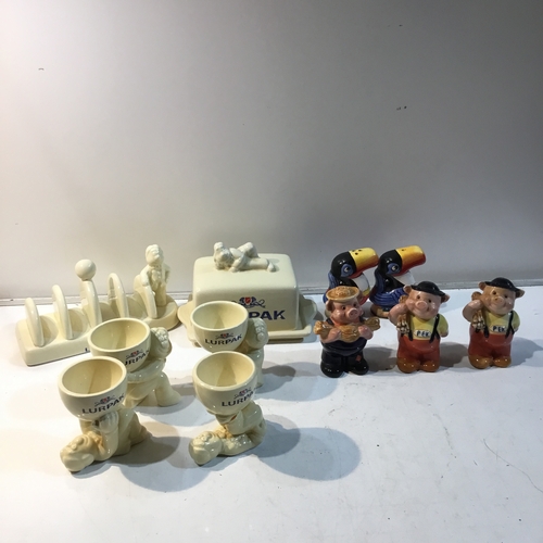 74 - Lurpak Butter Set, with Guinness Toucan and PEK Salt and Pepper Shakers