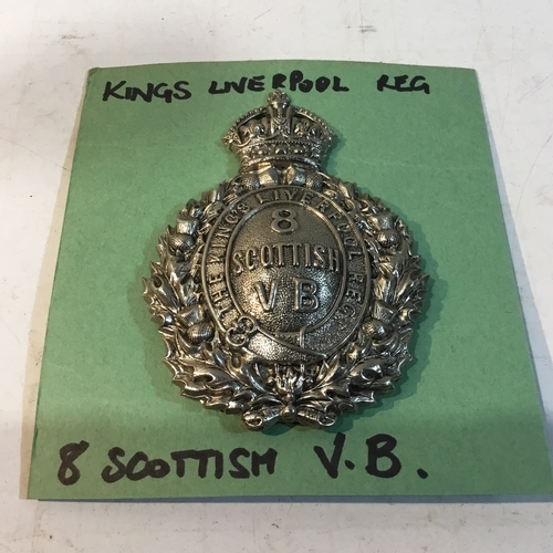 87 - Kings Liverpool Regiment 8th Scottish Volunteer Battalion Cap Badge